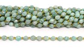 Amazonite Faceted Diamond cut Rice strand 38 beads-beads incl pearls-Beadthemup