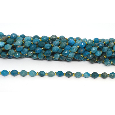 Apatite Faceted Diamond cut Rice strand 38 beads