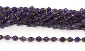 Amethyst Faceted Diamond cut Rice strand 38 beads-beads incl pearls-Beadthemup