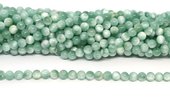 Green Angelite dark 6mm polished Round strand 60 beads-beads incl pearls-Beadthemup