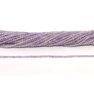 Lavender Amethyst 2mm polished round strand 180 beads