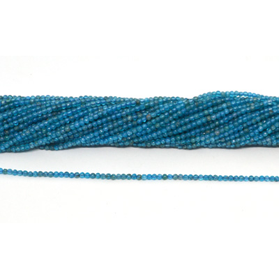 Apatite 2mm polished round strand 210 beads
