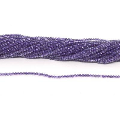 Amethyst 2mm polished round strand 210 beads