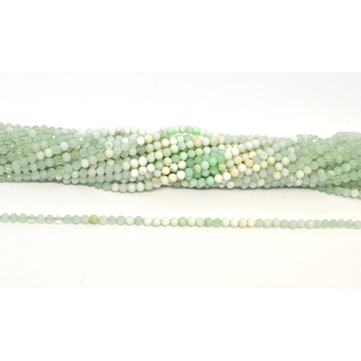 Jade Graded 3mm Faceted Round strand 135 beads