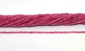 Pink Tourmaline 2mm Faceted round strand 230 beads-beads incl pearls-Beadthemup