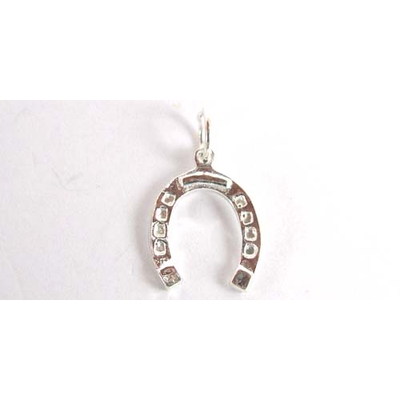 Sterling Silver Pendant Horse shoe 17mm incl ring