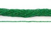 Green Onyx 2mm Faceted round strand 220 beads-beads incl pearls-Beadthemup