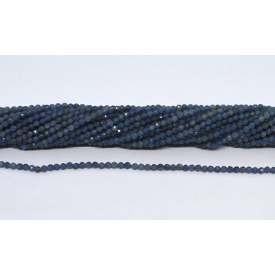Sapphire 2mm Faceted round strand 194 beads