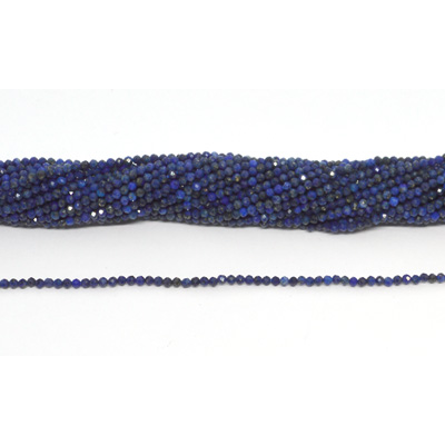 Lapis Lazuli 2mm Faceted round strand 220 beads