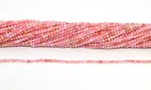Pink Opal 2mm Faceted round strand 190 beads-beads incl pearls-Beadthemup