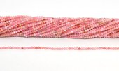 Pink Opal 2mm Faceted round strand 190 beads-beads incl pearls-Beadthemup