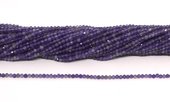 Amethyst 2mm Faceted round strand 195 beads-beads incl pearls-Beadthemup
