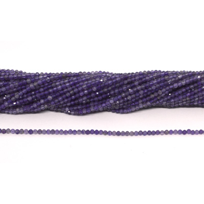 Amethyst 2mm Faceted round strand 195 beads