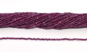 Ruby 2mm Faceted round strand 220 beads-beads incl pearls-Beadthemup