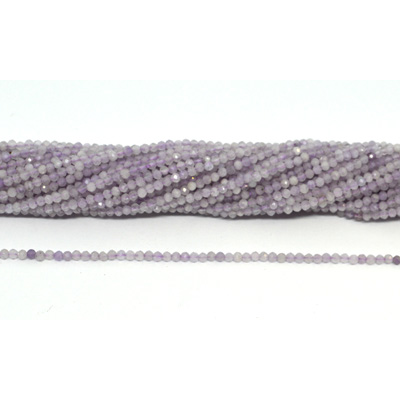 Purple Jade 2mm Faceted round strand 195 beads