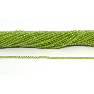Peridot 2mm Faceted round strand 210 beads