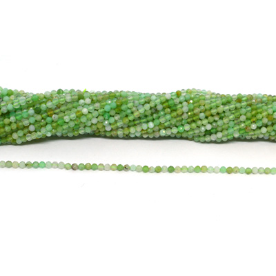 Chrysophase 2mm Faceted round strand 160 beads