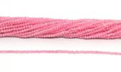 Pink Crystal Quartz 2mm Faceted round strand 220 beads-beads incl pearls-Beadthemup