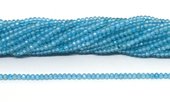 Blue Topaz 2x3mm Faceted rondel strand 180 beads-beads incl pearls-Beadthemup