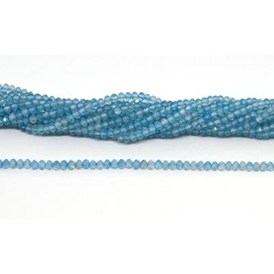 Blue Topaz 3x2mm Faceted rondel strand 130 beads