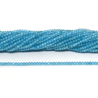 Blue Topaz 2x3mm Faceted rondel strand 180 beads