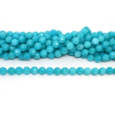 Dyed Amazonite 10mm Faceted Round Strand 40 beads