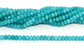 Dyed Amazonite 4x8mm Faceted Rondel Strand 73 beads-beads incl pearls-Beadthemup