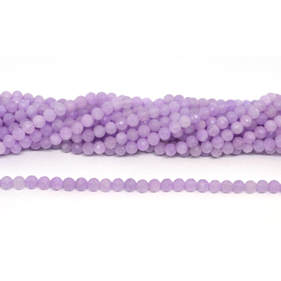 Purple Jade 6mm Faceted round strand 69 beads