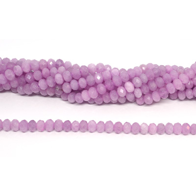 Purple Jade 4x8mm Faceted rondel strand 66 beads