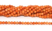 Orange Calcite A+ 8mm polished round strand 52 beads-beads incl pearls-Beadthemup