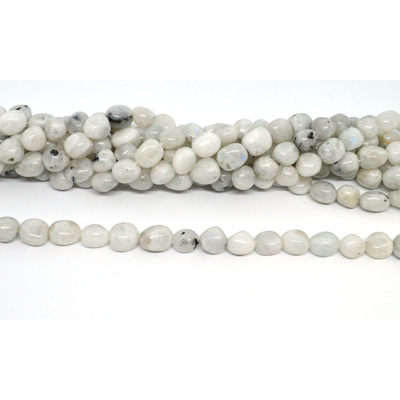 Moonstone 12x10mm polished Nugget strand 34 beads