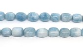 Aquamarine 18x13mm polished nugget strand 21 beads-beads incl pearls-Beadthemup