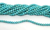 Dyed Howlite Aqua 6mm Round strand 68 beads-beads incl pearls-Beadthemup