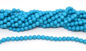 Dyed Howlite Bright Aqua 8mm Round strand 55 beads-beads incl pearls-Beadthemup