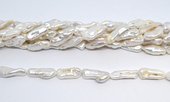 Freshwater Pearl Biwa 22x10mm strand 17 beads-beads incl pearls-Beadthemup