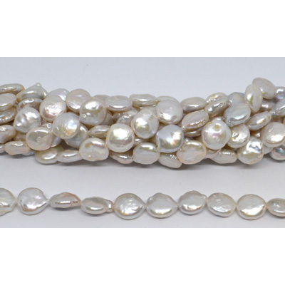 Freshwater Pearl Coin 14mm strand 33 beads