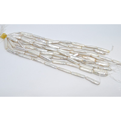 Freshwater Pearl Biwa 24x6mm strand 8 beads 18cm strand
