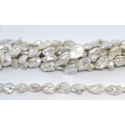 Freshwater Pearl Keshi 18x15mm strand 20 beads