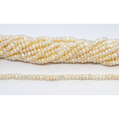 Freshwater Pearl Keshi centre drill 6x4mm strand 110 beads