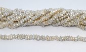 Freshwater Pearl Keshi centre drill 8x5mm strand 118 beads-beads incl pearls-Beadthemup