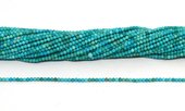 Turquoise AAA Faceted Round 2mm strand 210 beads-beads incl pearls-Beadthemup