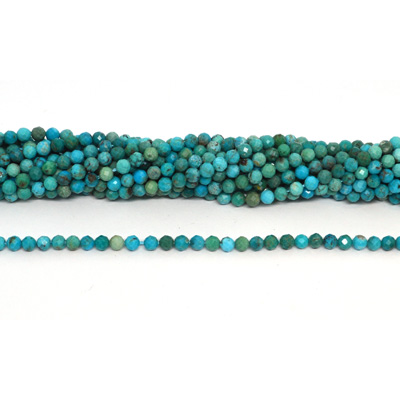Turquoise AAA Faceted Round 4mm strand 96 beads