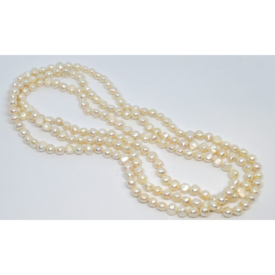 Freshwater Pearl necklace 9mm Potato 160cm
