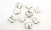 Howlite Cross White 12mm EACH BEAD-beads incl pearls-Beadthemup