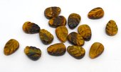 Tiger Eye Carved Leaf 14x10mm EACH BEAD-beads incl pearls-Beadthemup