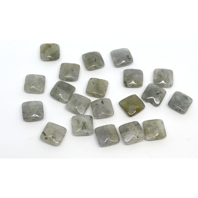 Labradorite Faceted flat square 10mm EACH BEAD
