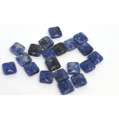 Sodalite Faceted flat square 10mm EACH BEAD