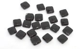 Black Agate Faceted flat square 10mm EACH BEAD-beads incl pearls-Beadthemup