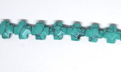 Howlite Cross Blue 12mm Strand 17 beads-beads incl pearls-Beadthemup
