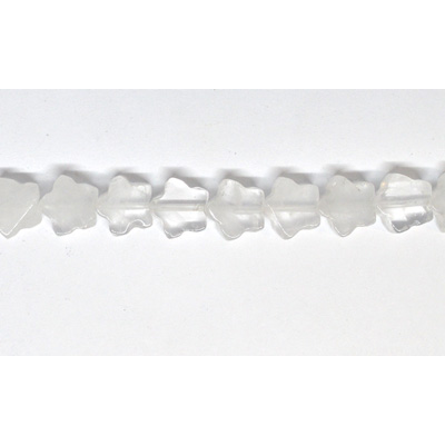 Clear Quartz Star 10mm Strand 20 beads